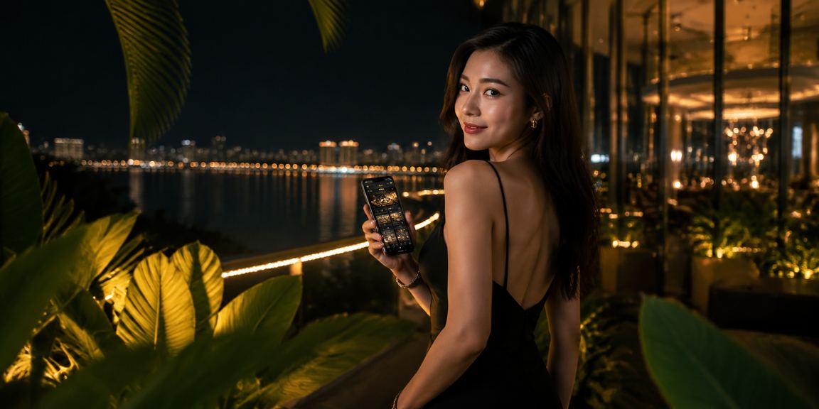 Pemain menggunakan telefon mudah alih di Penang untuk deposit dan tuntut bonus kasino